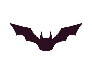 Halloween black bat vector design