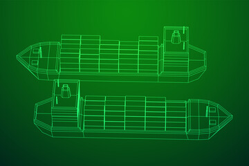 Heavy dry cargo ship of bulk carrier