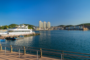 The scenery of Dalian Golden Stone National Geopark and Coastal Road in late Summer
