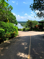 Side road and river view