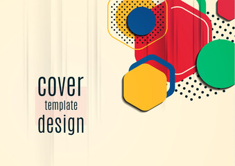 Abstract background of bright geometric shapes. Design template for presentation, leaflet, flyer, cover, brochure, report, advertisement. Vector