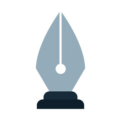 fountain pen icon, flat style