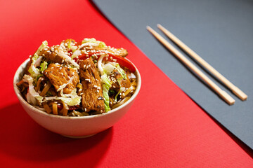 Asian udon Soba noodles isolation, concept food