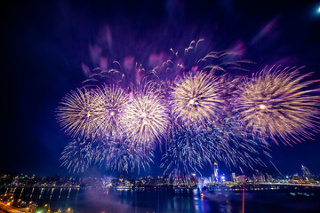 Dadaocheng Valentine's Day Fireworks Show 2020 in Taipei, Taiwan