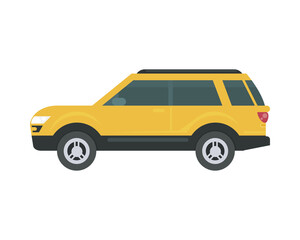 Isolated yellow car vector design