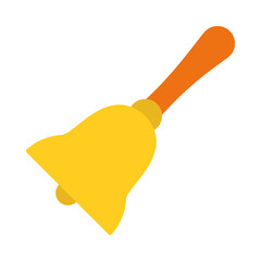 hand bell icon, flat style