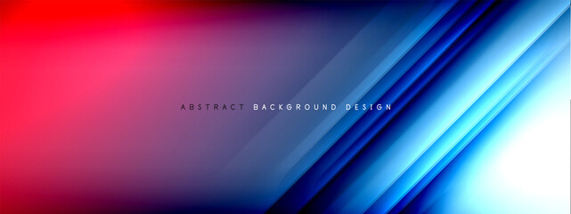 Motion concept neon shiny lines on liquid color gradients abstract backgrounds. Dynamic shadows and lights templates for text