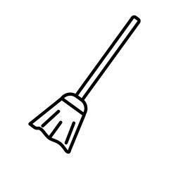 broom line style icon vector design