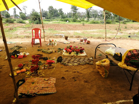 Bhoomi pujan for making building 