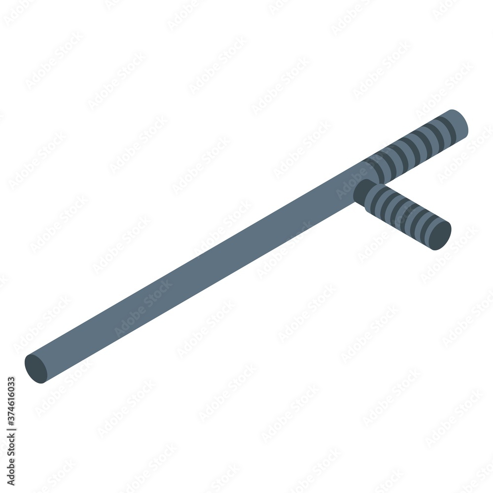 Aufkleber security service baton icon. isometric of security service baton vector icon for web design isolated