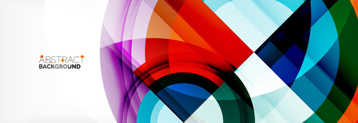 Obraz premium Round shapes, triangles and circles. Modern abstract background