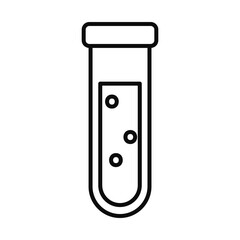chemical test tube icon, line style