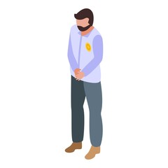 Security service man icon. Isometric of security service man vector icon for web design isolated on white background