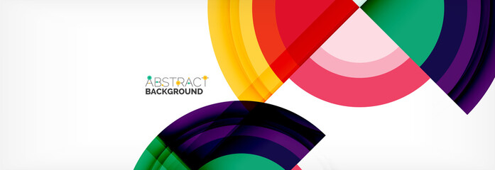 Obraz premium Round shapes, triangles and circles. Modern abstract background