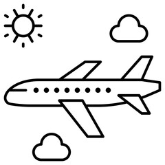 Air travel icon, Summer vacation related vector