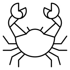Crab icon, Summer vacation related vector