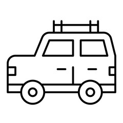 Traveling car icon, Summer vacation related vector