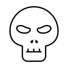 skull line style icon vector design