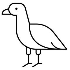 Seagull icon, Summer vacation related vector