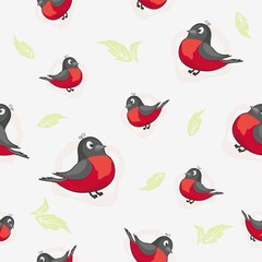 Vector inconsutilem exemplar cum aves. Template for printing in filii vestimentis
