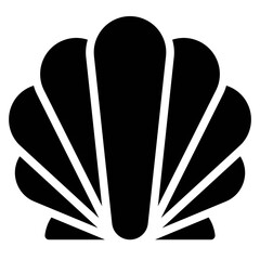 Shellfish icon, Summer vacation related vector