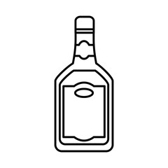 tequila bottle icon, line style