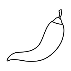 chili pepper icon, line style