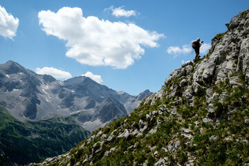 Fototapeta na wymiar Bergtour im Karwendelgebirge