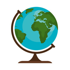 School world sphere design, Education class lesson and knowledge theme Vector illustration