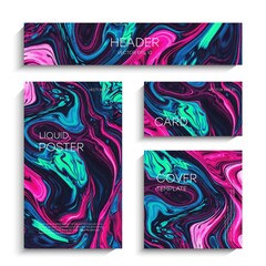 Mixture of acrylic paints. Modern artwork. Trendy design. Marble effect painting. Graphic hand drawn design for design. Contrast, liquid. Vector EPS 10