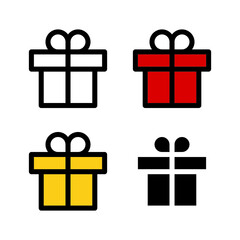 gift box icon symbol vector eps