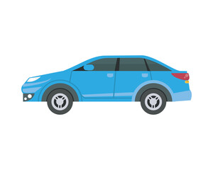 Obraz na płótnie Canvas Isolated blue sedan car vector design