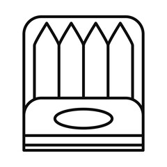 crayon box icon, line style