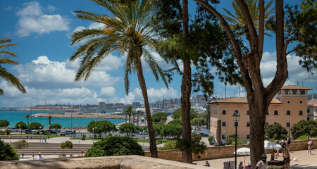 Overview from the Cathedral of Santa Mar&iacute;a of Palma (La Seu).
