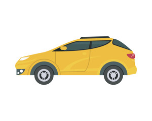 Plakat Isolated yellow car vector design