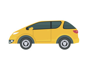 Isolated yellow car vector design