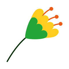 beautiful flower icon, flat style