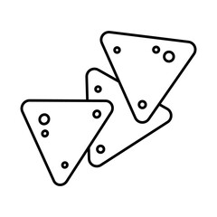 mexican nachos icon, line style
