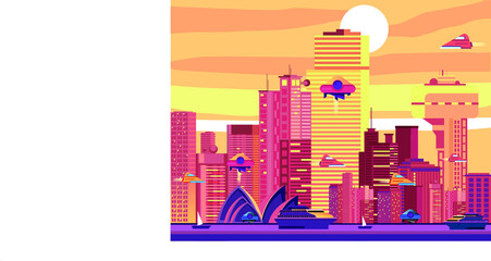 vector illustration of a city