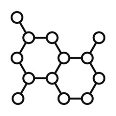 chemical bond icon, line style