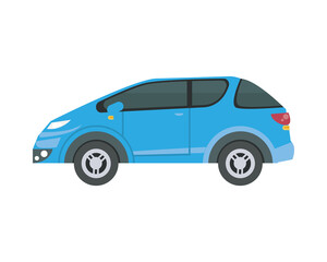 Fototapeta na wymiar Isolated blue car vector design