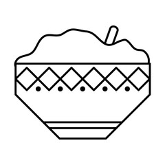 guacamole bowl icon, line style
