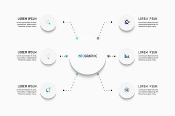 Business data visualization. Process chart. Abstract elements of graph, diagram with steps, options, parts or processes. Vector business template . Creative concept for infographic. 