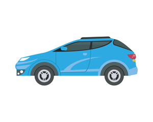 Obraz na płótnie Canvas Isolated blue car vector design
