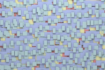 Fototapeta premium 3D modern wall block patterns creative background.3d illustration and rendering.