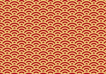 japanese old pattern aonami wave