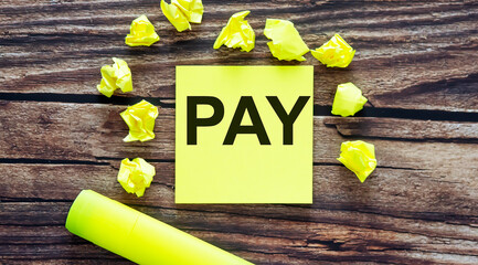 CASE STUDY . Notes about PAY ,concept on yellow stickers