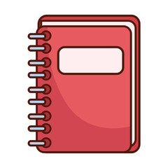 school red notebook vector design