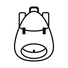 school backpack icon, line style