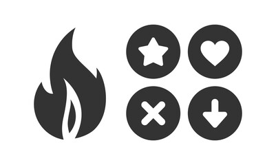 dating application icons, simple design, web elements